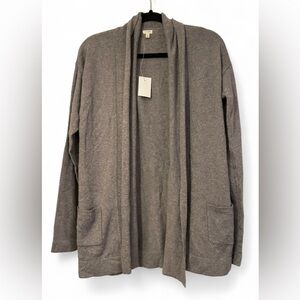 NWT J. Crew Grey Open Front Cardigan Womens Size Medium